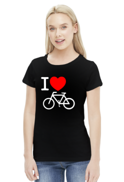 I love rower - czarna damska