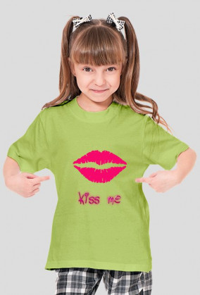 Koszulka dziewczęca - Kiss me