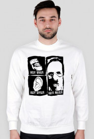 Bluza Męska Classic - Oczy widzą, uszy słyszą, usta milczą - Biały