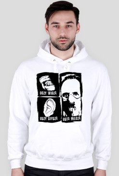 Bluza Męska Kangur - Oczy widzą, uszy słyszą, usta milczą, MixKolorów