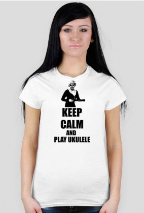 Keep Calm and Play Ukulele F White