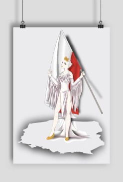 Freedom, Poland and Iron Curtain Plakat