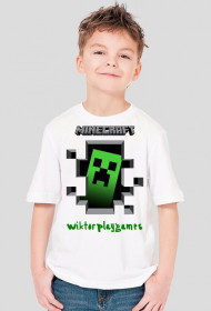 Minecraft Creeper by Wiktor PlayGames - koszulka dla chłopaków
