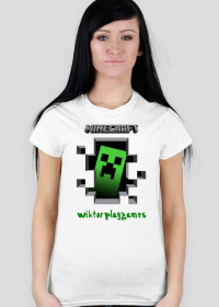 Minecraft Creeper by Wiktor PlayGames - koszulka dla kobiet