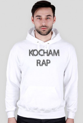 Kocham RAP - męska biała - BLUZA