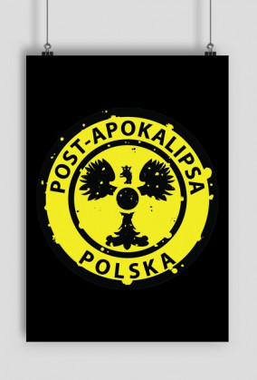 Plakat z logiem serwisu Post-Apokalipsa Polska