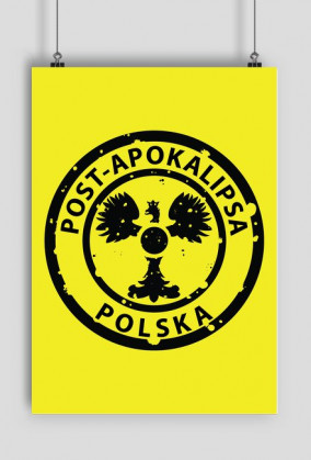 Plakat z logiem serwisu Post-Apokalipsa Polska