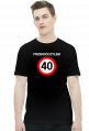 Prezent na 40 urodziny - Przekroczyłem 40 koszulka czarna