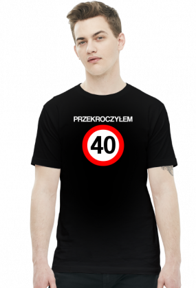 Prezent na 40 urodziny - Przekroczyłem 40 koszulka czarna
