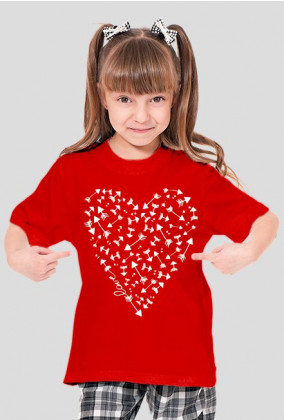 Koszulka dla dziewczynki - Serce