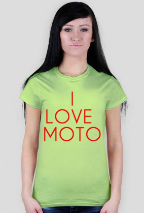 Koszulka Damska I love Moto