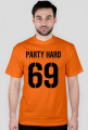 Koszulka z napisem "PARTY HARD 69"