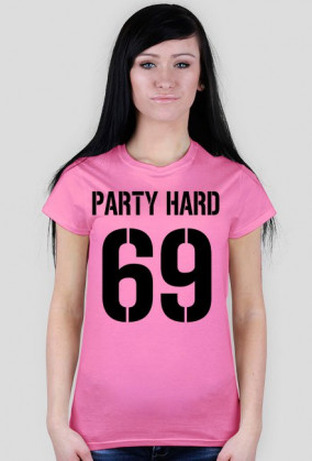 Koszulka z napisem "PARTY HARD 69"
