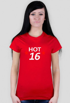 Damski t-shirt Hot 16/ gorąca szestanos-latka