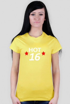 Damski t-shirt Hot 16/ gorąca szestanos-latka