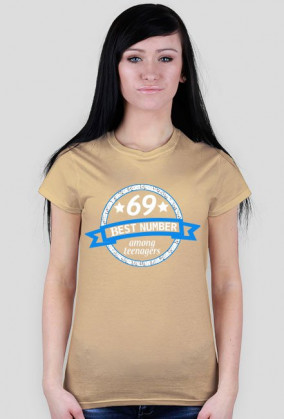 Damski t-shirt "69" Najlepszy numer wśród nastolatków!