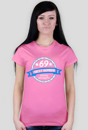 Damski t-shirt "69" Najlepszy numer wśród nastolatków!