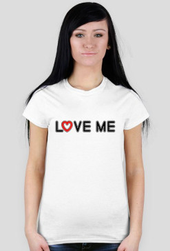 Damski t-shirt Love me/ Kochaj mnie