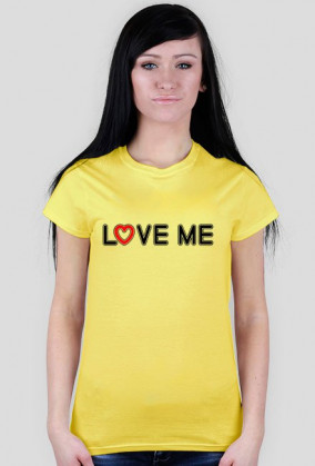 Damski t-shirt Love me/ Kochaj mnie