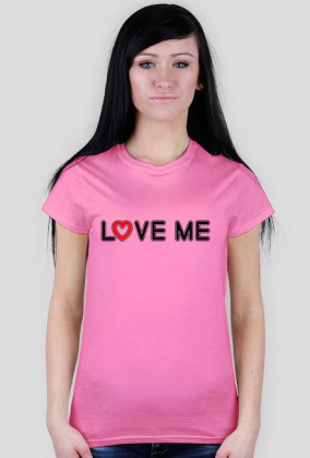 Damski t-shirt Love me/ Kochaj mnie