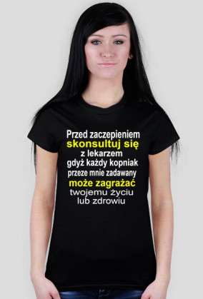 Damski t-shirt z napisami