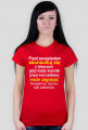 Damski t-shirt z napisami