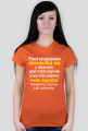 Damski t-shirt z napisami
