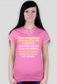 Damski t-shirt z napisami