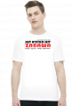 Koszulka męska Jest Ryzyko jest ZABAWA czarna i szara.