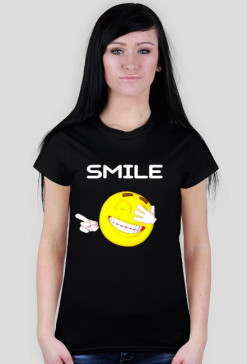 Damski t-shirt  SMILE/UŚMIECH
