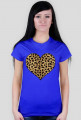 t-shirt damski z sercem w panterkę