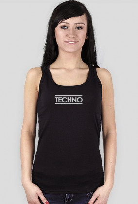 Koszulka TECHNO damska czarna.