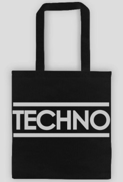 Torba bawełniana TECHNO czarna.