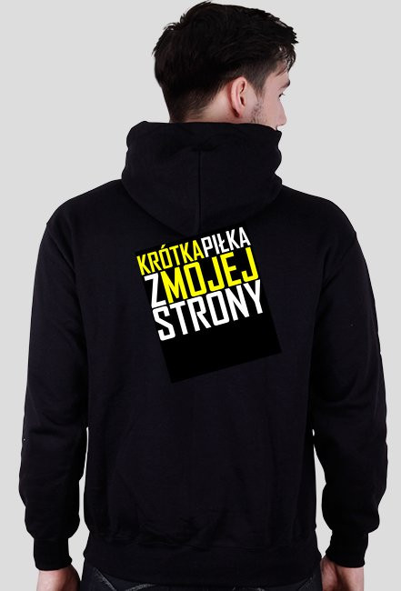 Czarna bluza z kapturem - KRÓTKA PIŁKA