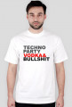 Men T-shirt VODKA and BULLSHIT white.