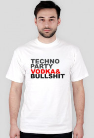 Men T-shirt VODKA and BULLSHIT white.