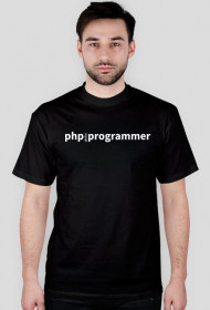 PHP, MySQL Programmer - koszulka bez logo, czarna