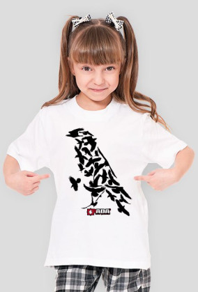 Koszulka dla dziewczynki - Wrony. Pada