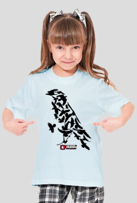 Koszulka dla dziewczynki - Wrony. Pada