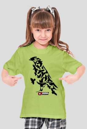 Koszulka dla dziewczynki - Wrony. Pada