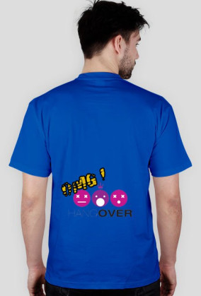 Niebieski T-shirt męski