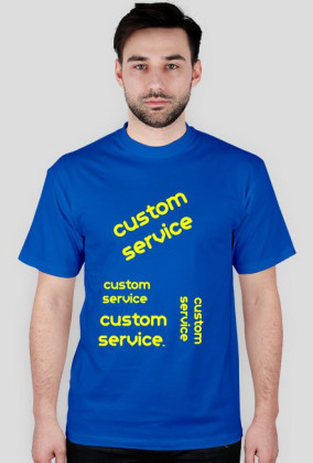 t-shirt męski z napisem custom service