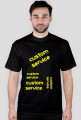 t-shirt męski z napisem custom service