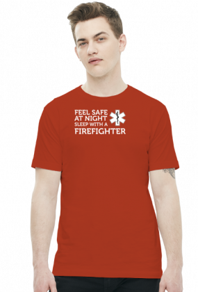 Feel safe at night sleep with a firefighter White