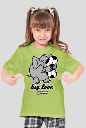 Koszulka dla dziewczynki-Big love. Pada