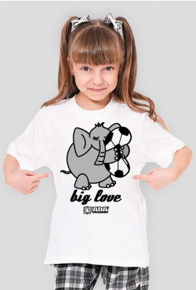 Koszulka dla dziewczynki-Big love. Pada