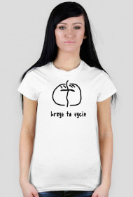 T-shirt krzyż to życie - damski