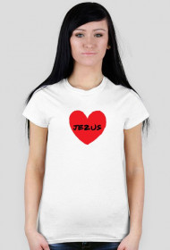T-shirt I love Jezus - damski