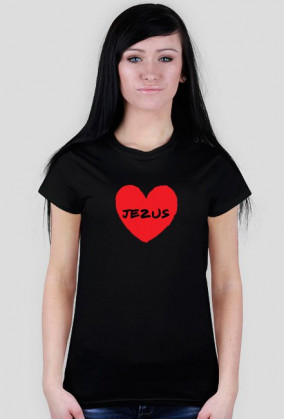 T-shirt I love Jezus - damski