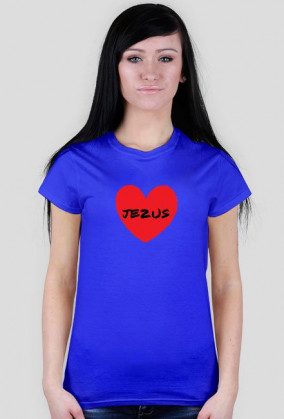 T-shirt I love Jezus - damski